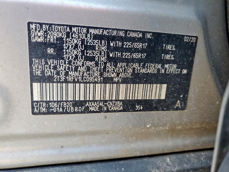 2020 TOYOTA RAV4 LE - 2T3F1RFV1LC095491