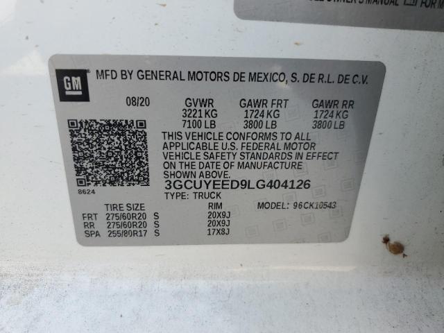 2020 CHEVROLET SILVERADO - 3GCUYEED9LG404126
