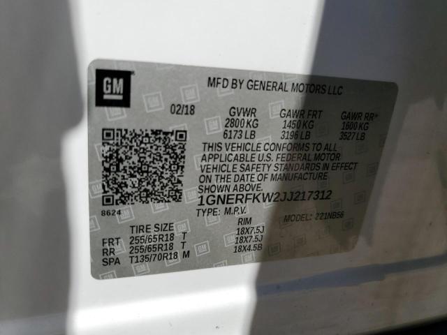 2018 CHEVROLET TRAVERSE L - 1GNERFKW2JJ217312