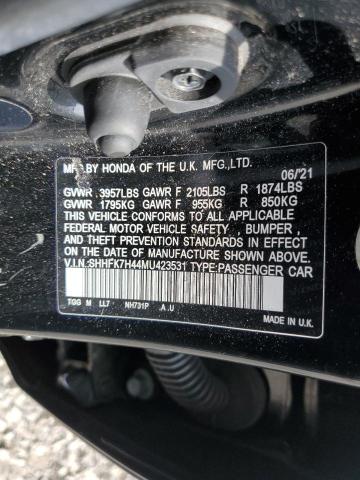 2021 HONDA CIVIC SPOR SHHFK7H44MU423531