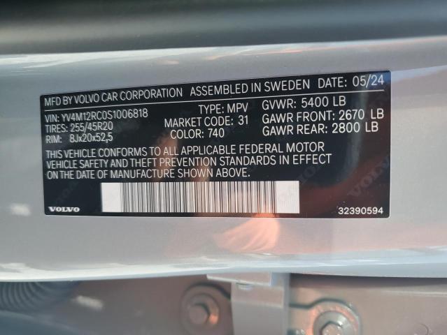2025 VOLVO XC60 PLUS YV4M12RC0S1006818