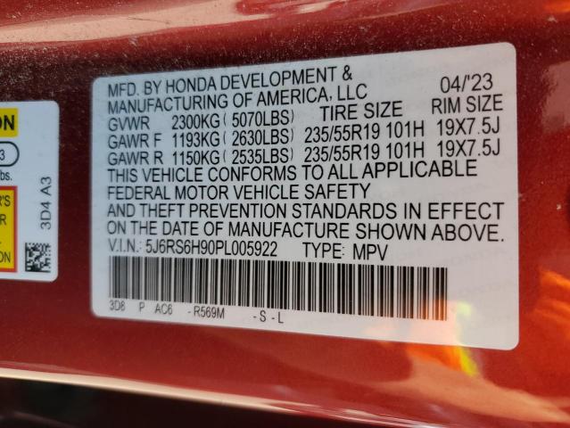 2023 HONDA CR-V SPORT - 5J6RS6H90PL005922