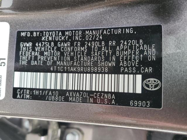 2024 TOYOTA CAMRY LE - 4T1C11AK9RU898938