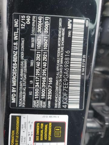 2016 MERCEDES-BENZ GL 63 AMG 4JGDF7EE9GA698816