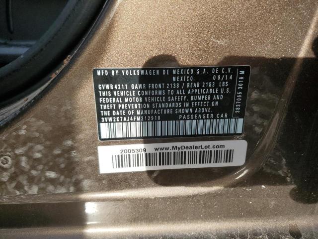 2015 VOLKSWAGEN JETTA BASE - 3VW2K7AJ4FM212910