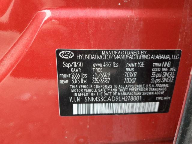2020 HYUNDAI SANTA FE S - 5NMS3CAD9LH278001
