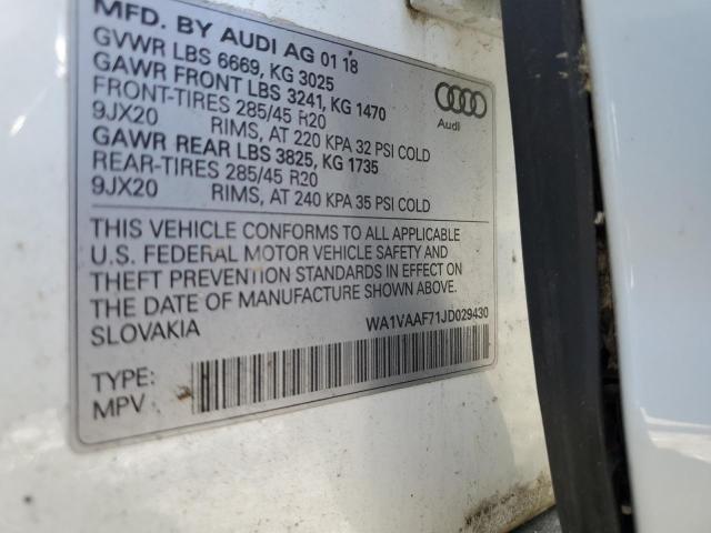 2018 AUDI Q7 PRESTIG - WA1VAAF71JD029430