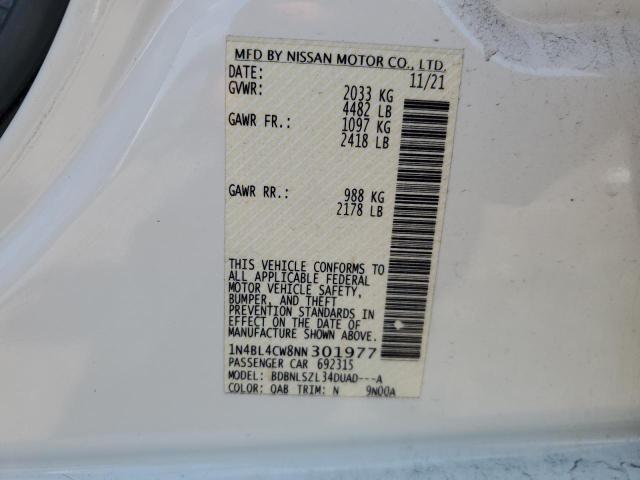 2022 NISSAN ALTIMA SR - 1N4BL4CW8NN301977