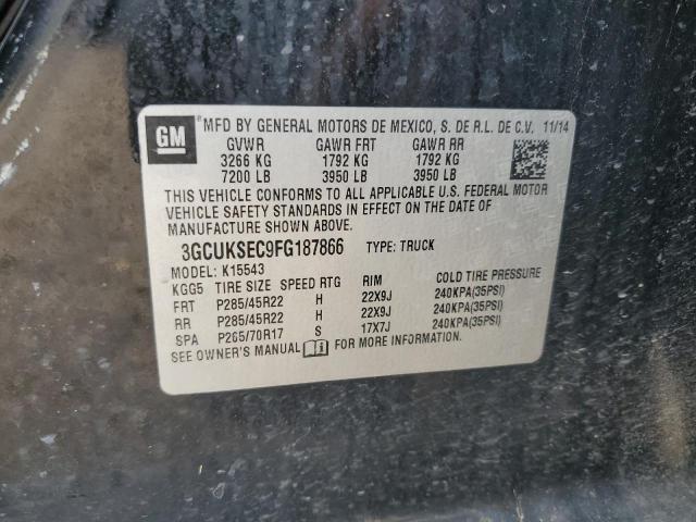 2015 CHEVROLET SILVERADO - 3GCUKSEC9FG187866