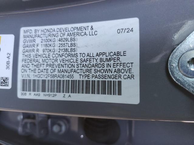 2024 HONDA ACCORD HYB - 1HGCY2F58RA081455
