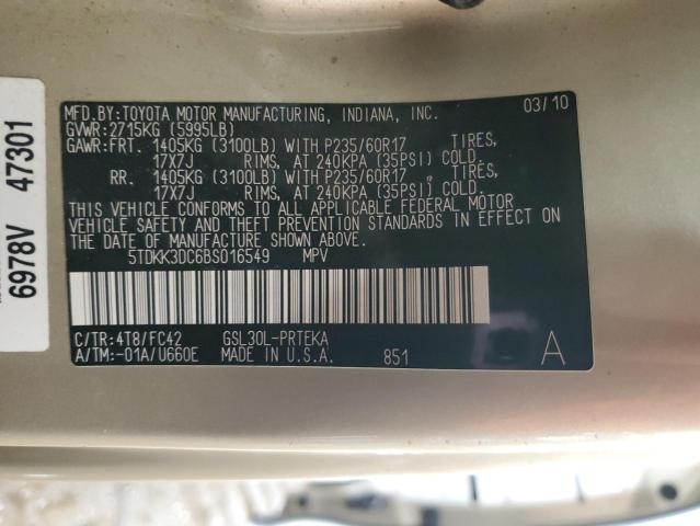 2011 TOYOTA SIENNA LE - 5TDKK3DC6BS016549