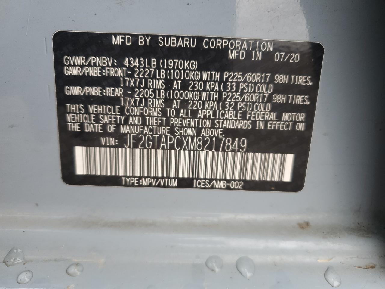 SUBARU CROSSTREK PREMIUM