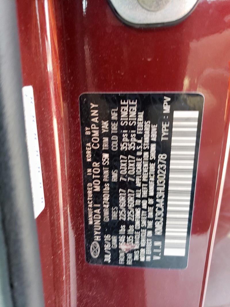 2017 HYUNDAI TUCSON LIM - KM8J3CA43HU302378