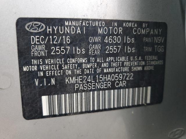 2017 HYUNDAI SONATA HYB KMHE24L15HA059722