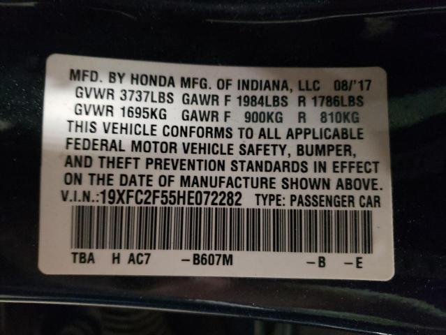 2017 HONDA CIVIC LX 19XFC2F55HE072282