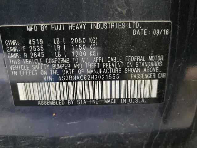 2017 SUBARU LEGACY 2.5 - 4S3BNAC62H3021555