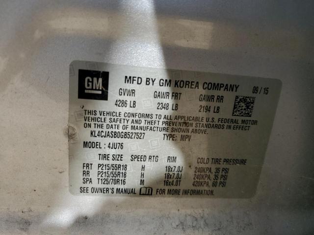 2016 BUICK ENCORE - KL4CJASB0GB527527