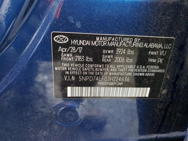 2018 HYUNDAI ELANTRA SE 5NPD74LF0JH224636
