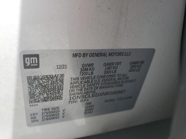 2022 CHEVROLET TAHOE C150 1GNSCLEDXNR165867