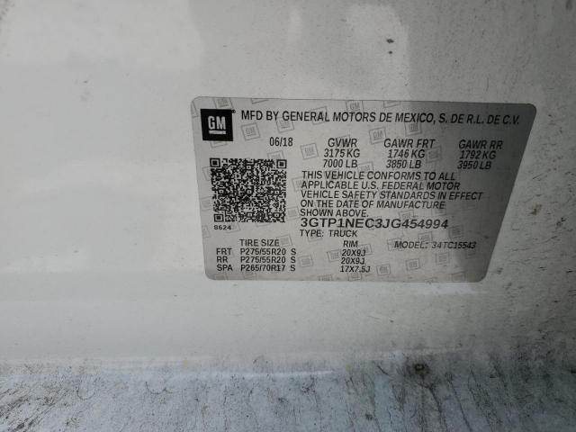 2018 GMC SIERRA C15 - 3GTP1NEC3JG454994