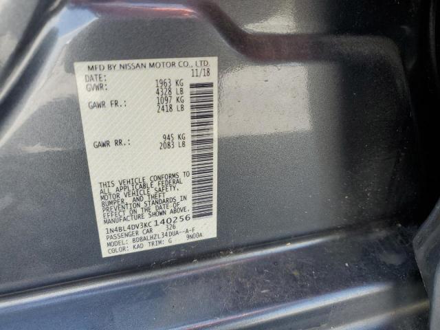 2019 NISSAN ALTIMA SV - 1N4BL4DV3KC140256