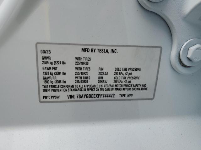 2023 TESLA MODEL Y - 7SAYGDEEXPF744472
