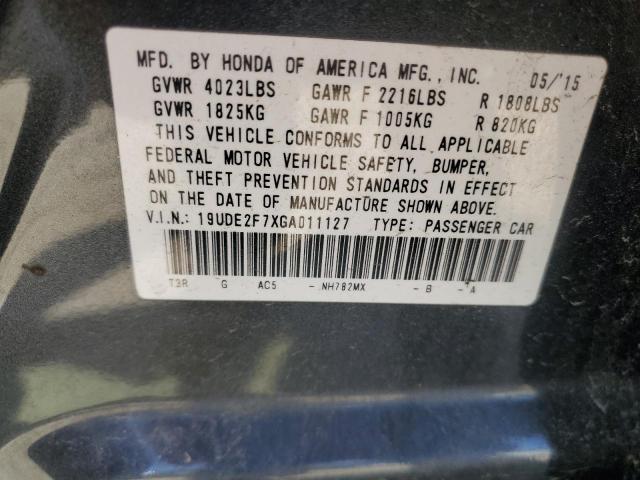 2016 ACURA ILX PREMIU - 19UDE2F7XGA011127