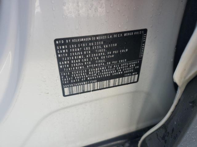 2022 VOLKSWAGEN TIGUAN SE 3VV3B7AX6NM011540