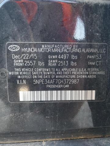 2016 HYUNDAI SONATA SPO - 5NPE34AF7GH372987
