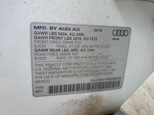 2019 AUDI Q5 PREMIUM - WA1BNAFY4K2095628