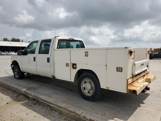 FORD F250 SUPER 2014 white crew pic gas 1FT7W2B65EEB03337 photo #4