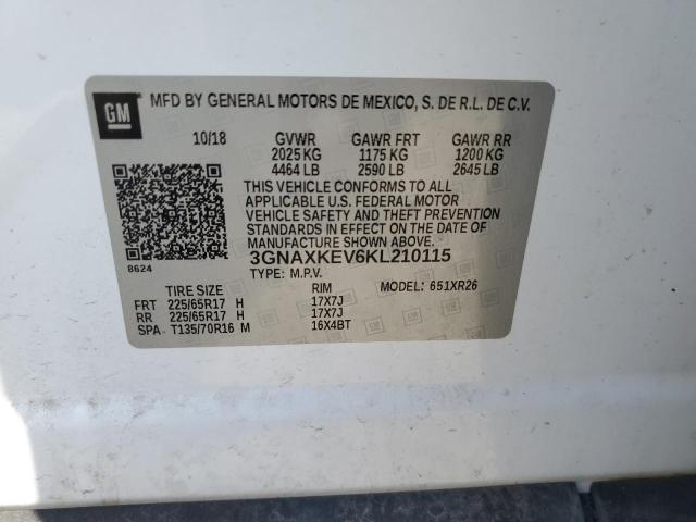 2019 CHEVROLET EQUINOX LT - 3GNAXKEV6KL210115