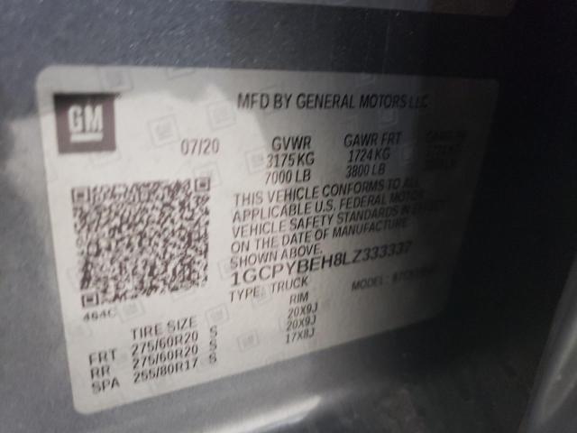 2020 CHEVROLET SILVERADO - 1GCPYBEH8LZ333337