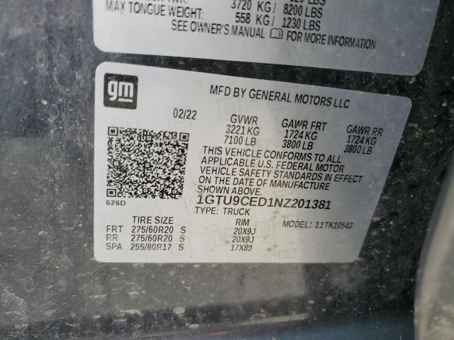 2022 GMC SIERRA LIM - 1GTU9CED1NZ201381