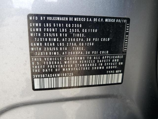 2019 VOLKSWAGEN TIGUAN SE 3VV3B7AX4KM198725