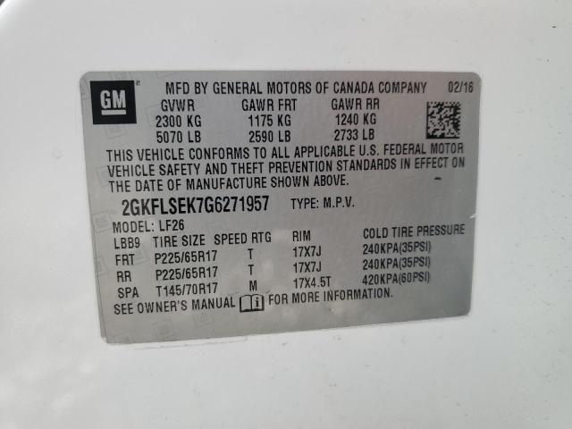 2016 GMC TERRAIN SL - 2GKFLSEK7G6271957
