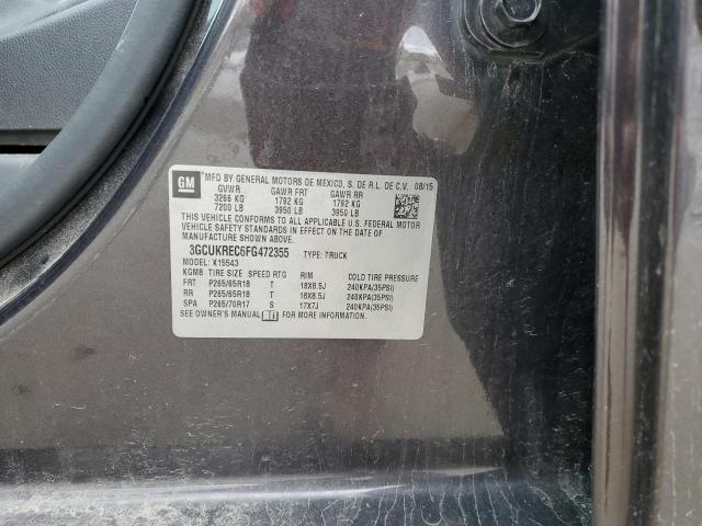 2015 CHEVROLET SILVERADO - 3GCUKREC6FG472355
