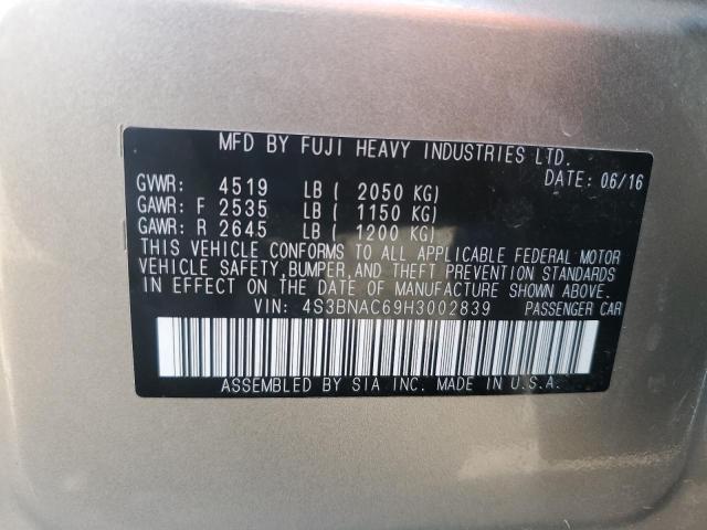 2017 SUBARU LEGACY 2.5 - 4S3BNAC69H3002839