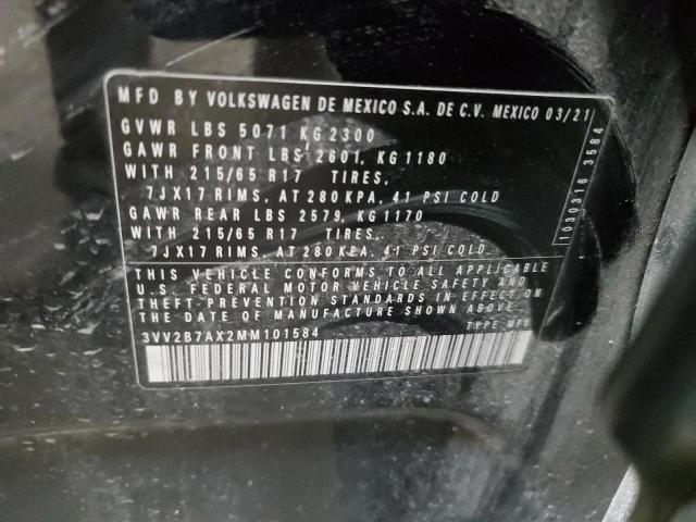 2021 VOLKSWAGEN TIGUAN SE - 3VV2B7AX2MM101584