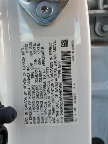 2022 HONDA CR-V EXL - 2HKRW2H85NH619098