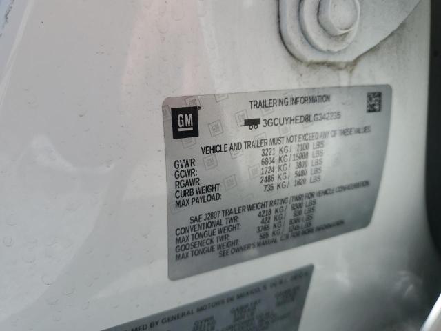 2020 CHEVROLET SILVERADO - 3GCUYHED8LG342235
