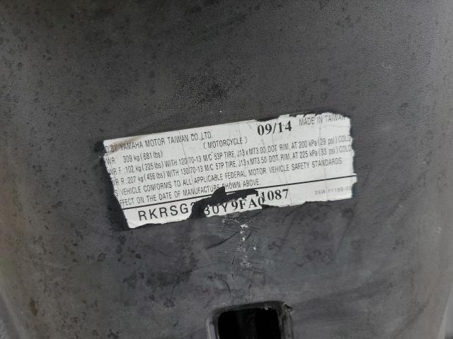 2015 YAMAHA XC155 RKRSG30Y9FA001087