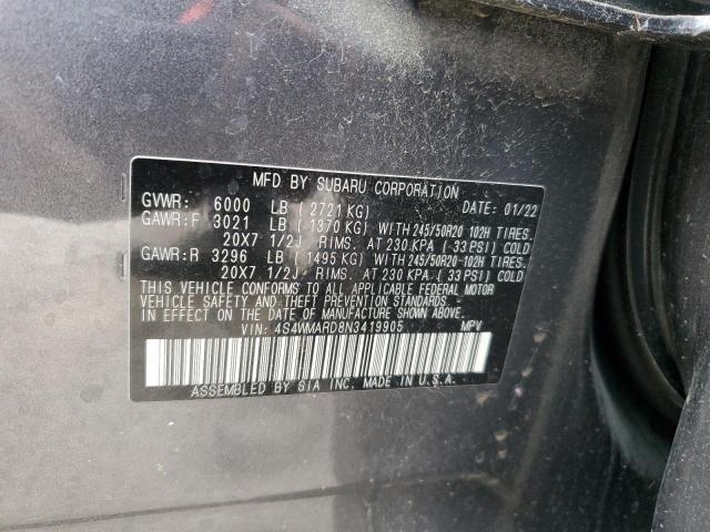 2022 SUBARU ASCENT TOU 4S4WMARD8N3419905