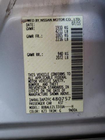 2015 NISSAN ALTIMA 2.5 - 1N4AL3AP2FC480757