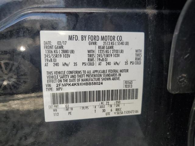2017 FORD EDGE TITAN - 2FMPK4K9XHBB58024