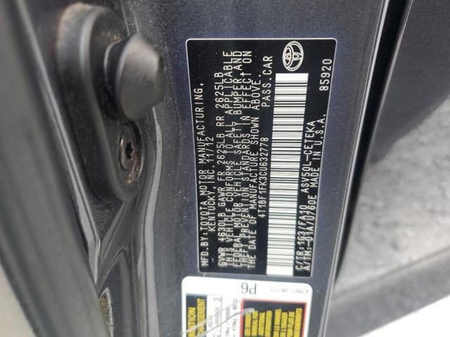 2012 TOYOTA CAMRY BASE - 4T1BF1FK3CU632778