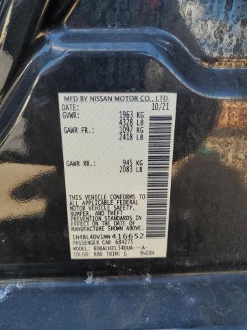 2021 NISSAN ALTIMA SV - 1N4BL4DV1MN416652