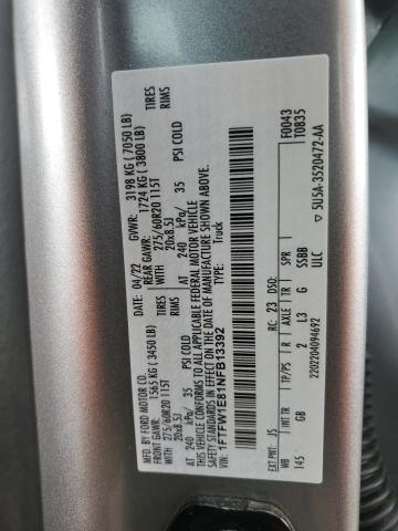 2022 FORD F150 SUPER - 1FTFW1E81NFB13392