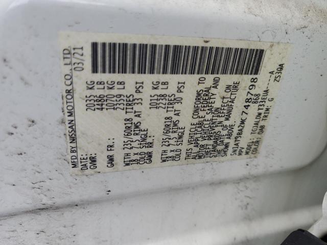2021 NISSAN ROGUE SV 5N1AT3BA2MC748798