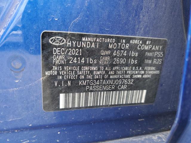 2022 GENESIS G70 BASE - KMTG34TAXNU097632
